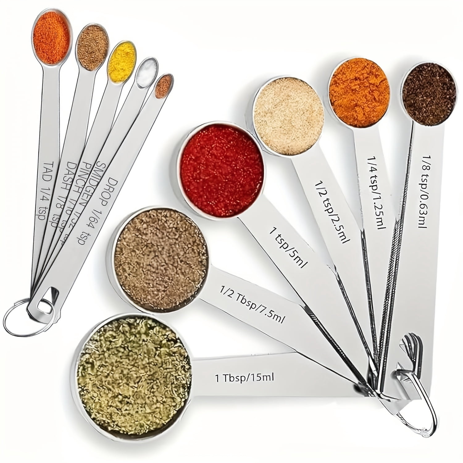 Minteem 20PCS Stainless Steel Measuring Cup & Spoon Set, 7 Cups+12 ...