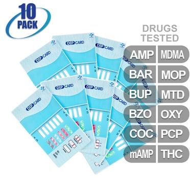 Mintegrity [10pk] - 12-Panel Dip Card Instant Urine Drug Test - (AMP/BAR/BUP/BZO/COC/mAMP/MDMA/MOP/MTD/OXY/PCP/THC) #MT-WDOA-6125