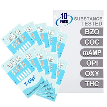 Mintegrity [10pk] - 6-Panel Dip Card Instant Urine Drug Test - Oxazepam (BZO), Cocaine (COC), Meth/Methamphetamine (mAMP/MET), Opiates (OPI), Oxycodone (OXY), Marijuana/Cannabinoids (THC) #MT-WDOA-564