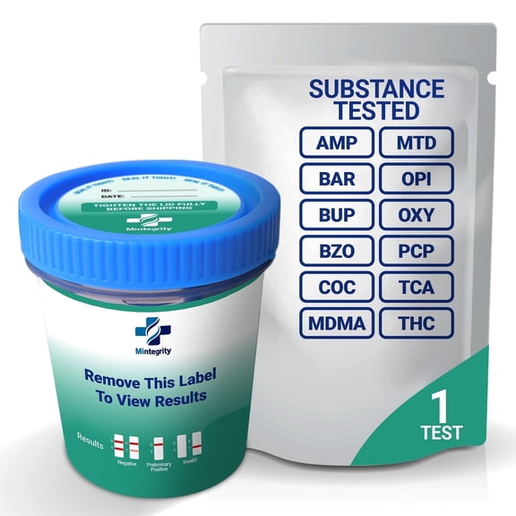 Mintegrity (1pk) 12-Panel Easy to Use Urine At Home Drug Test Kits Home Use with Marijuana (THC) Drug Test