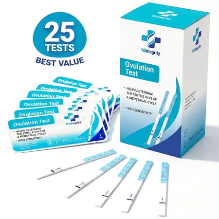 25 Tests Ovulation Detection LH Strips Fertility for Women, Rapid Results by Mintegrity