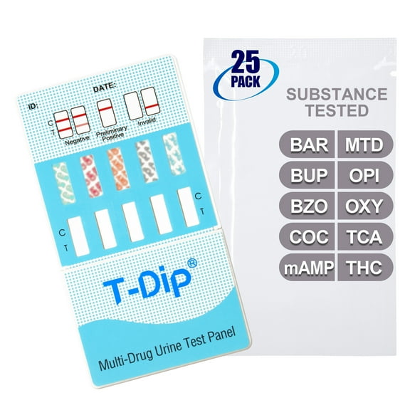 Mintegrity [25pk] - 10-Panel Dip Card Instant Urine Drug Test - (BAR/BUP/BZO/COC/mAMP/MTD/OPI/OXY/TCA/THC) #MT-WDOA-7104
