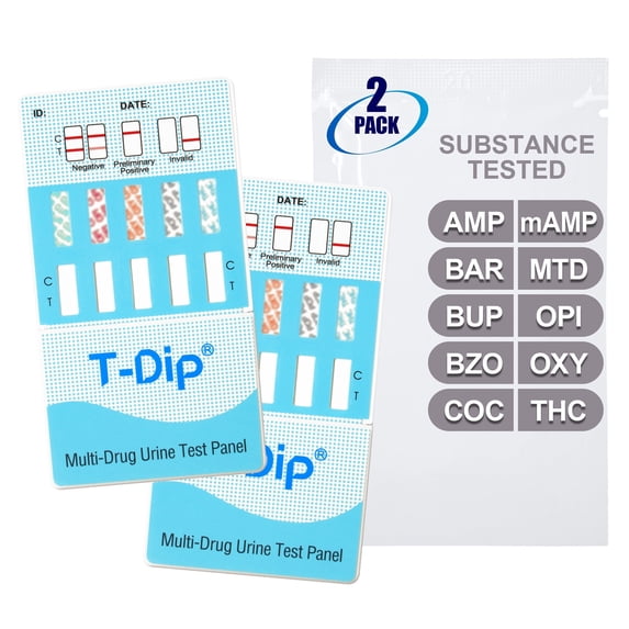 Mintegrity (2pk) 10-Panel Easy to Use Urine Drug Test Kits Home Use with Marijuana (THC) Drug Test