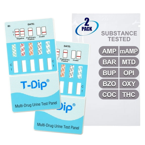 Mintegrity (2pk) 10-Panel Easy to Use Urine Drug Test Kits Home Use with Marijuana (THC) Drug Test