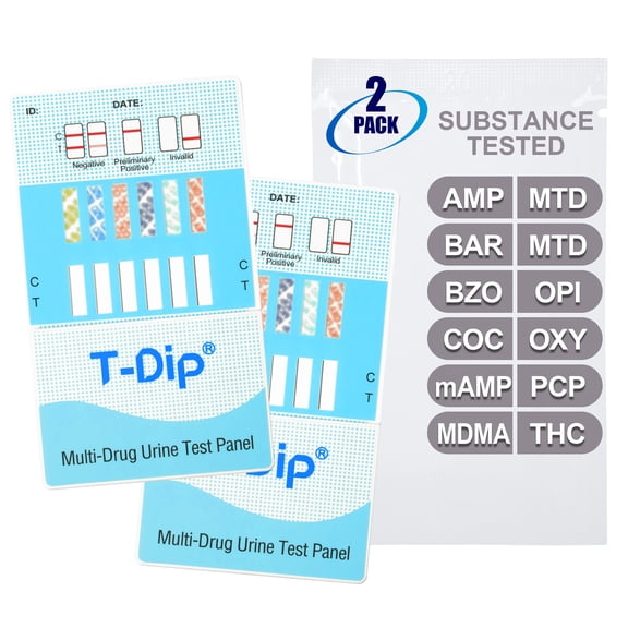 Mintegrity [2pk] - 12-Panel Dip Card Instant Urine Drug Test - (AMP/BAR/BZO/COC/mAMP/MDMA/MTD/OPI/OXY/PCP/PPX/THC) #MT-WDOA-1124