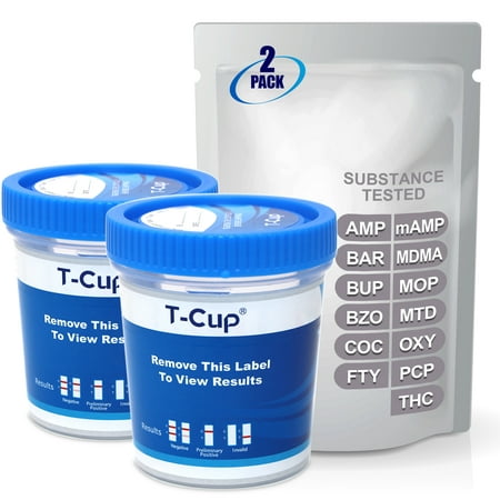 product image of Mintegrity [2pk] 13-Panel T-Cup Instant Urine Drug Test - (AMP/ BAR/ BUP/ BZO/ COC/ mAMP/ MDMA/ MOP/ MTD/ OXY/ PCP/ THC/ FTY) #MT-TDOA-6135F