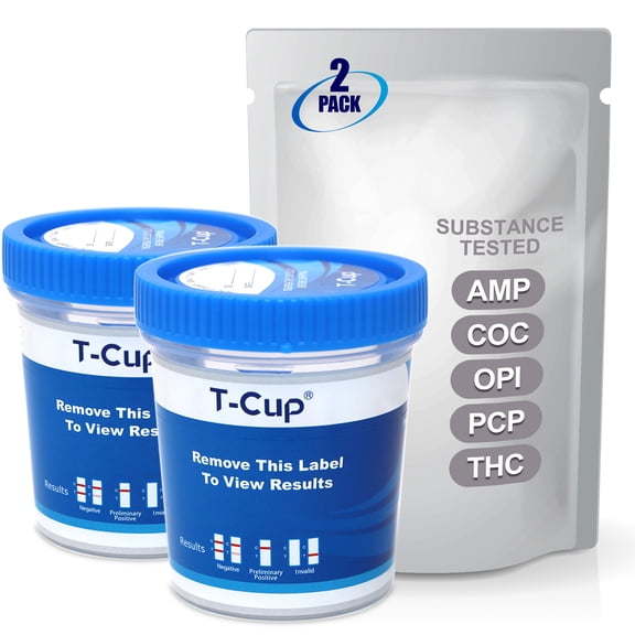 Mintegrity [2pk] - 5-Panel T-Cup Instant Urine Drug Test (AMP/COC/OPI/PCP/THC) #MT-TDOA-154