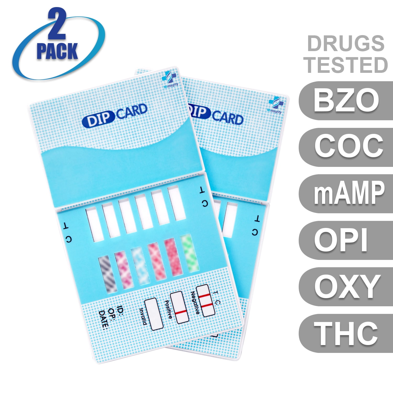 Mintegrity [2pk] 6Panel Dip Card Instant Urine Drug Test MTWDOA