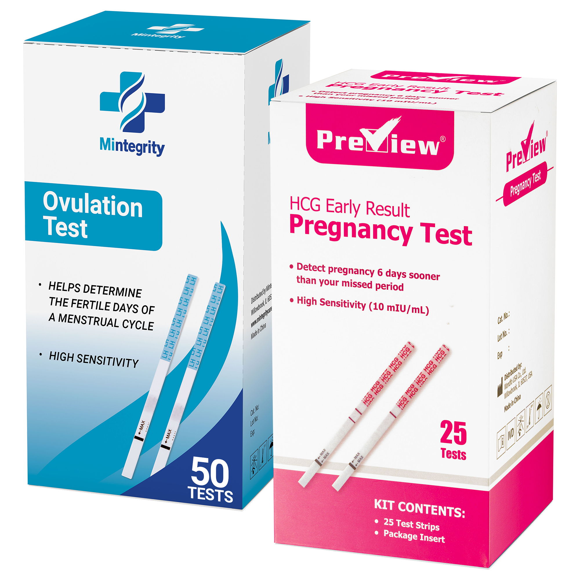 EasyHome 25 Ovulation (LH) Urine Test Strips, 25 count