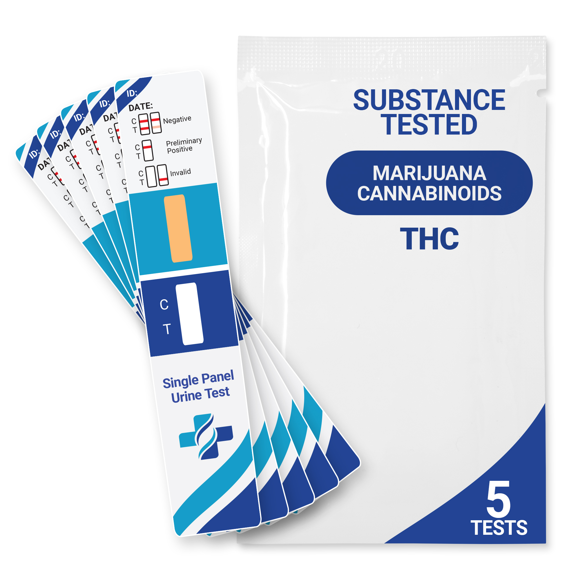 Mintegrity [5Pack] 1Panel Dip Card Instant Urine Drug Test Marijuana