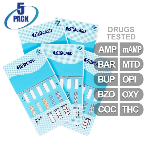 Mintegrity (5pk) 10-Panel Easy to Use Urine Drug Test Kits Home Use with Marijuana (THC) Drug Test