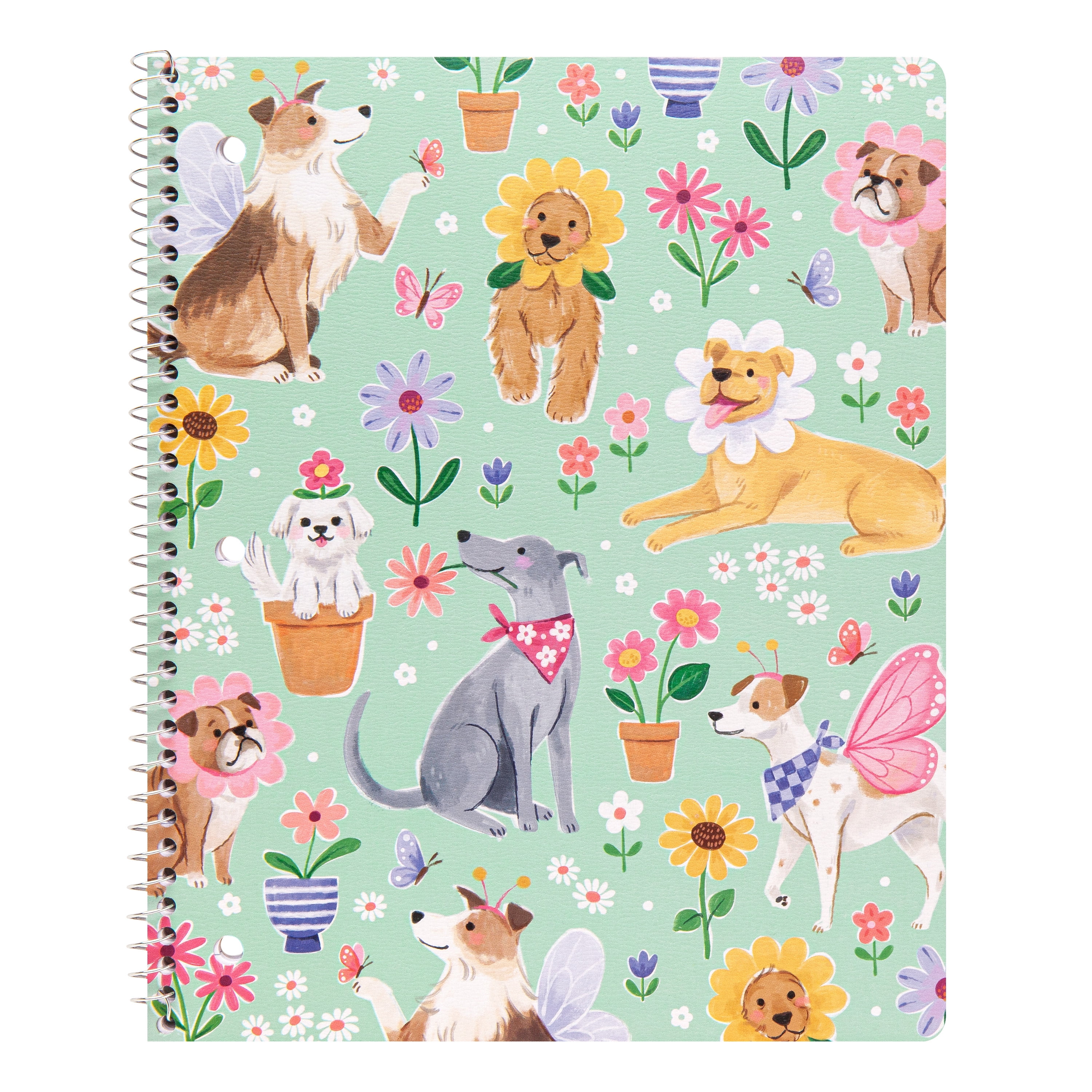 Mintgreen 1 Subject CR Dogs and Flowers