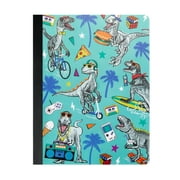 Mintgreen Journal, Composition Book, Wide Ruled, 80 Sheets, Recycled Paper, Dinosaurs