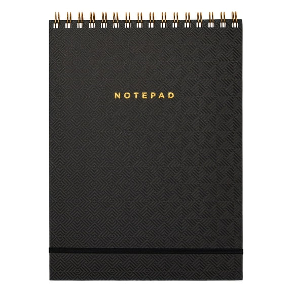Mintgreen Spiral Top Bound Notepad (8"x 10.75") Black Professional