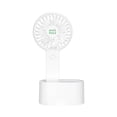 thumbnail image 1 of Minthouz 90° Automatic Head Shaking Fan with Rotating Base, 3 Speed Adjustable Desk/Table Handheld Fan,White, 1 of 11