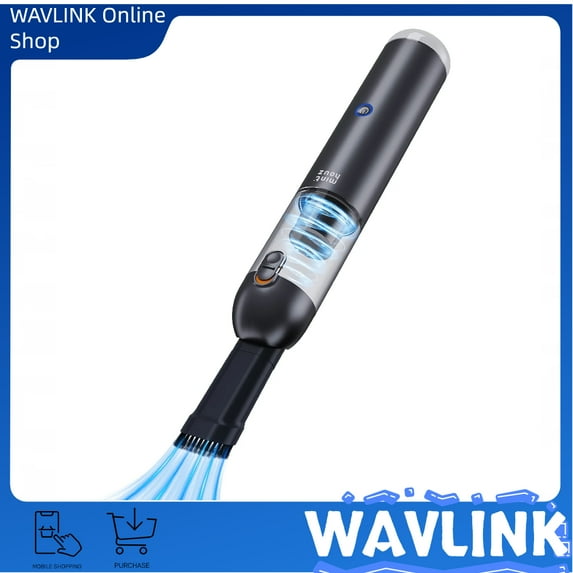 Minthouz Handheld Vacuum 15000Pa, Powerful Cordless Car Vacuum Cleaner 120W, Ultra Lightweight Portable Mini Hand Vacuum Rechargeable with Type-C Cable and LED/SOS Light for Car/Home/Pet Hair