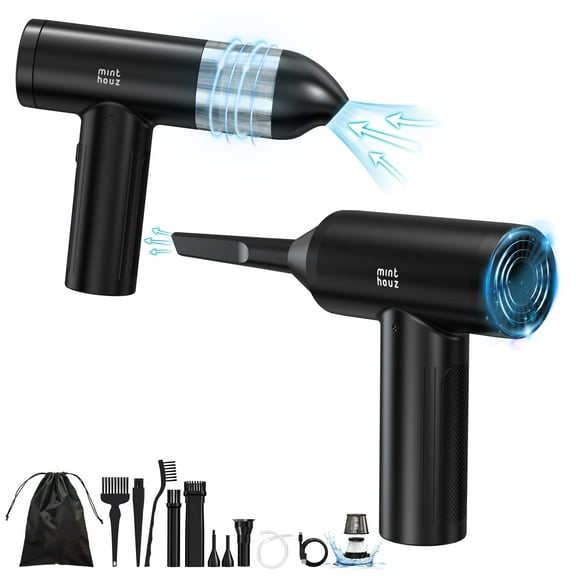 Minthouz Vacuum Cleaner compressed air 3-Speed Air Blower car vacuum air compressor for Home Pet/Computer/Keyboard/Car, 3-in-1 Electric Cordless 7500mAh No Canned Air Duster