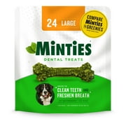 Minties Dental Bone Treats, Chews for Large Dogs over 50 lbs, 24 Count, 32 oz, Shelf-Stable