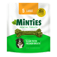 thumbnail image 1 of MINTIES Dog Dental Bone Treats, Dental Chews for Large Dogs, 5 Count, Shelf-Stable, 1 of 8