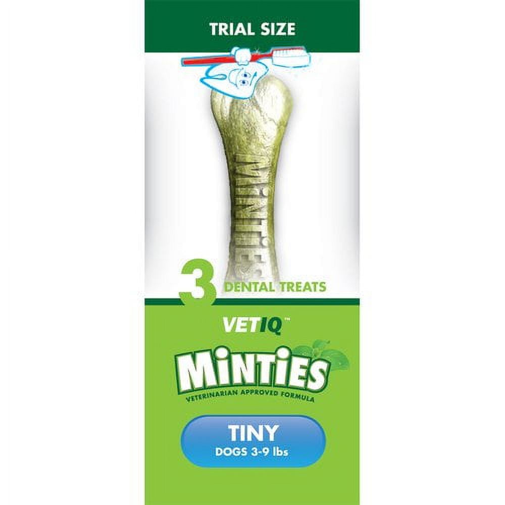 Minties Dog Dental Treats for Tiny Dogs, 3 Dental Treats
