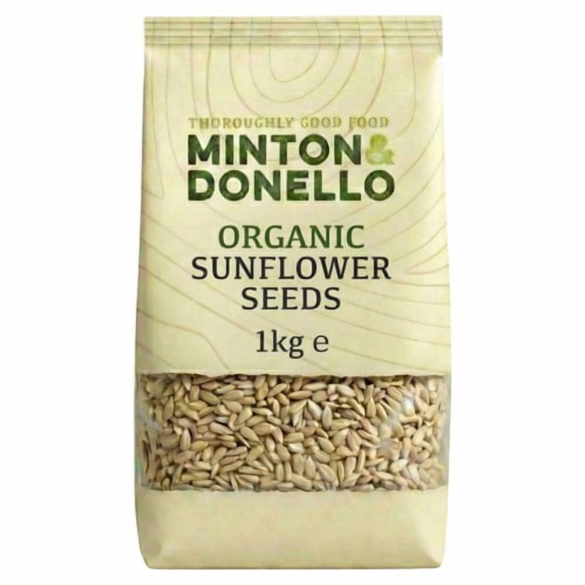 Minton & Donello Organic Sunflower Seeds 1kg, British Import (Pack of 3)