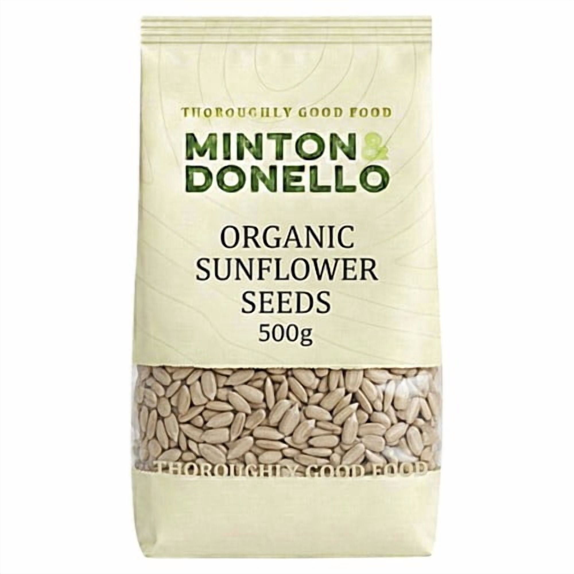 Minton & Donello Organic Sunflower Seeds 500g, British Import (Pack of 3)