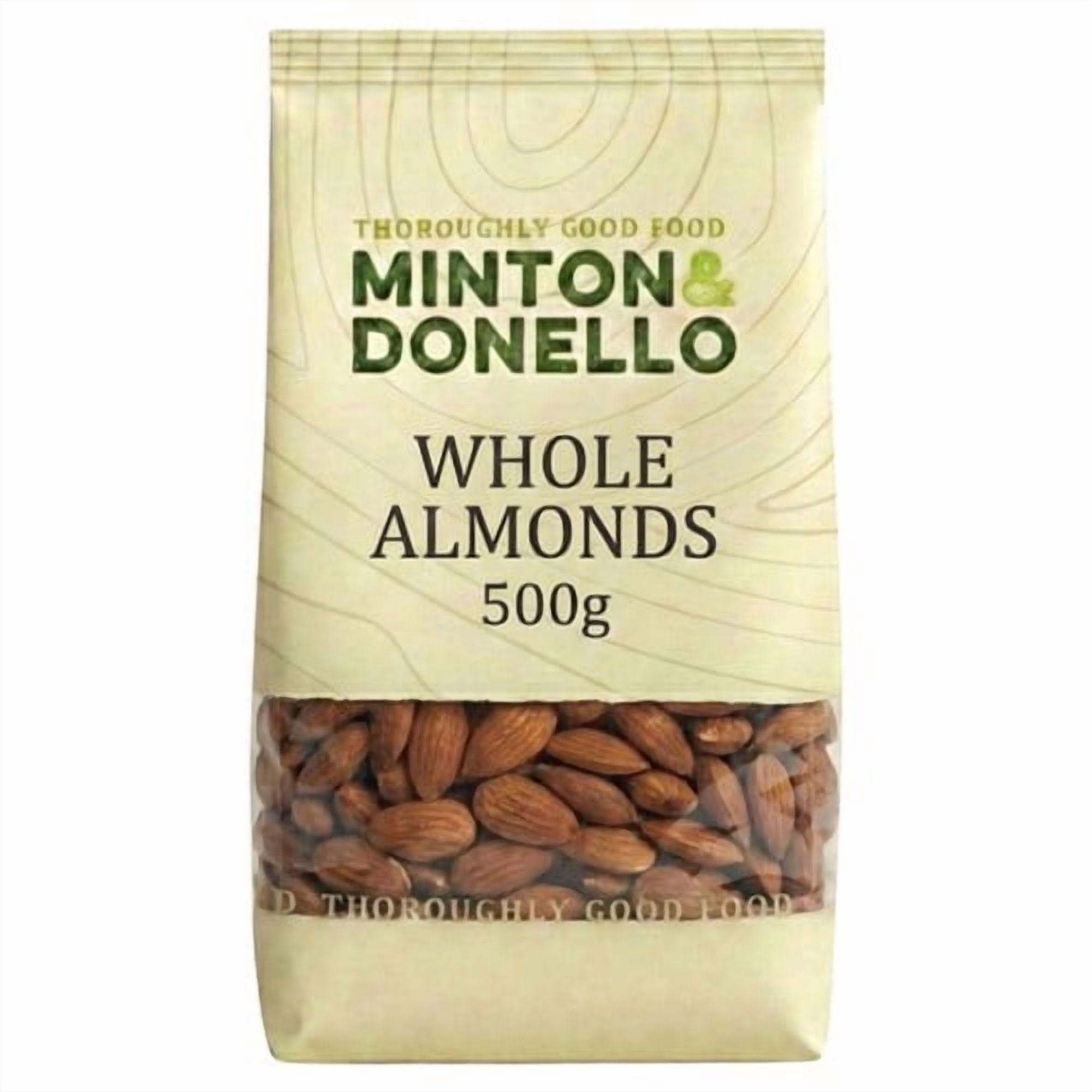 Minton & Donello Whole Almonds 500g, British Import (Pack of 3)