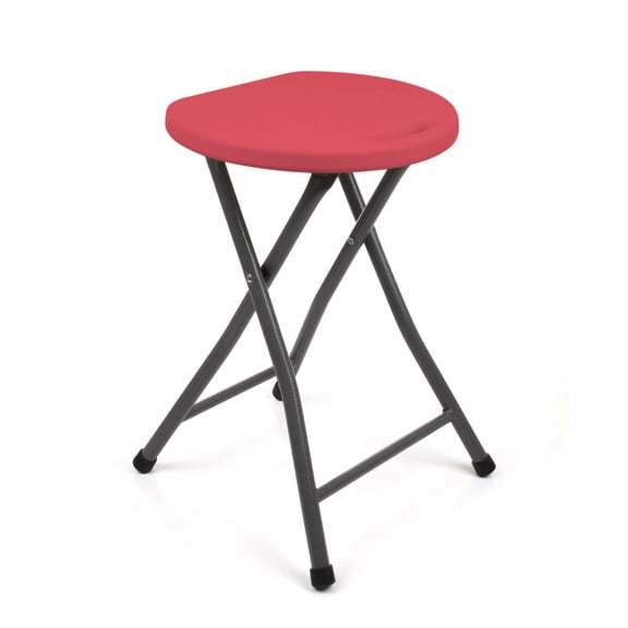 Mintra Folding Stools - 18.5in Height, Metal, Heavy Duty, Lightweight