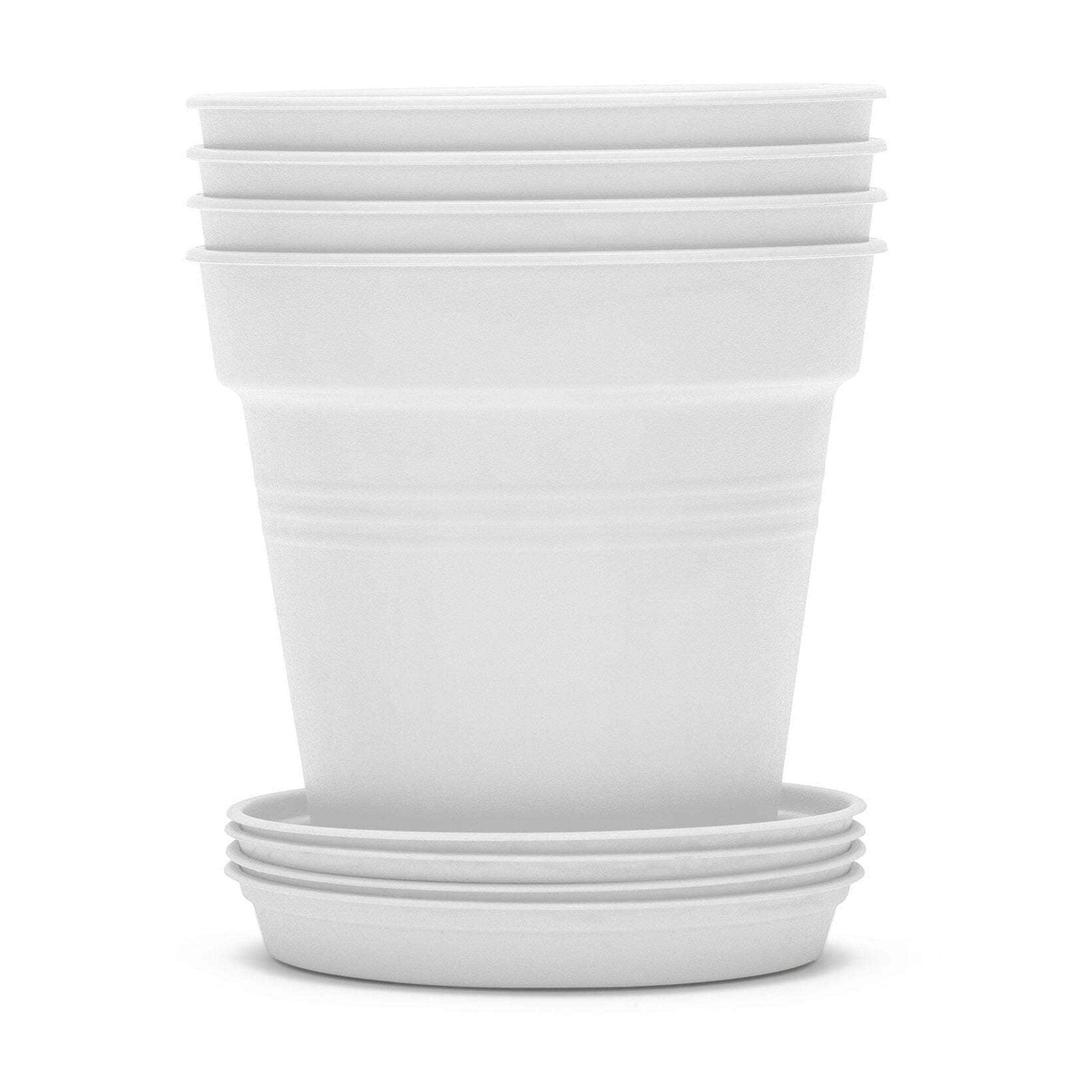 Mintra Garden - 11cm Round Garden Pots 4pk - (11cm Diameter - 4.3inD x ...