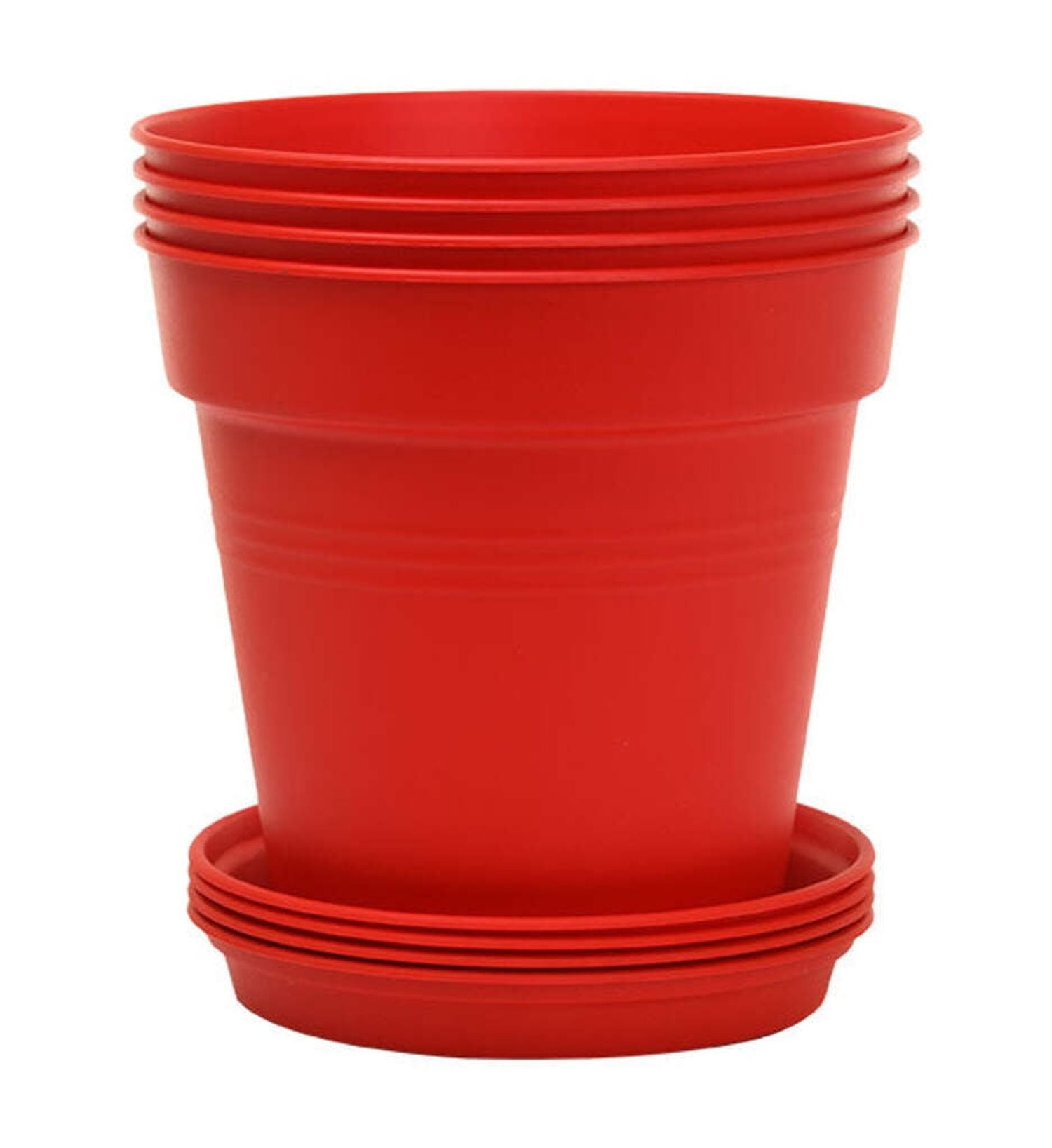 Mintra Garden - 11cm Round Garden Pots 4pk - (11cm Diameter - 4.3inD x ...