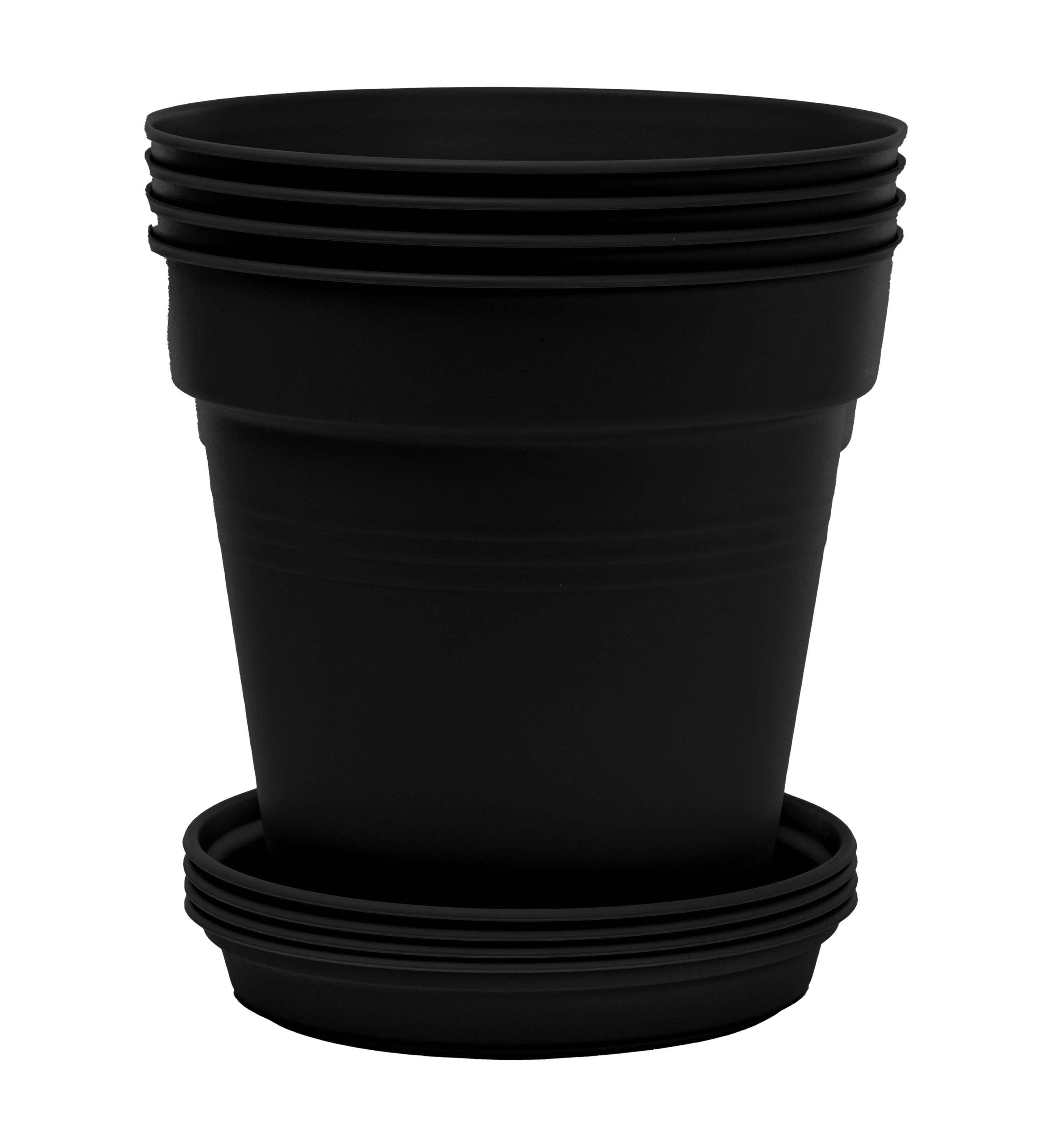 Mintra Garden - 11cm Round Garden Pots 4pk - (11cm Diameter - 4.3inD x ...