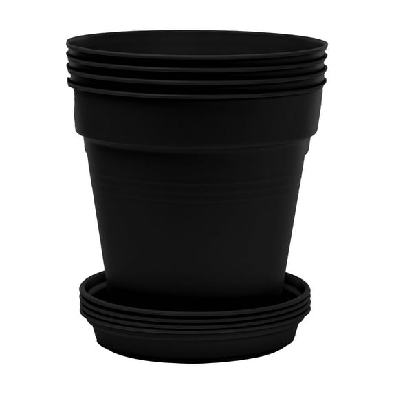 Mintra Garden - 11cm Round Garden Pots 4pk - (11cm Diameter - 4.3inD x 4inH)