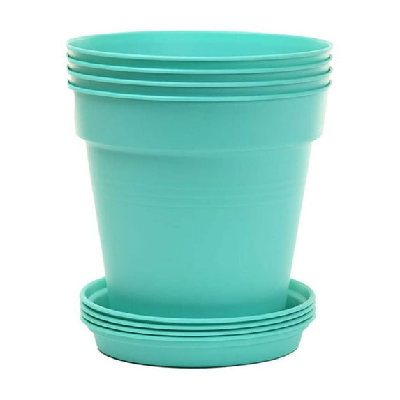 Mintra Garden - 11cm Round Garden Pots 4pk - (11cm Diameter - 4.3inD x 4inH)