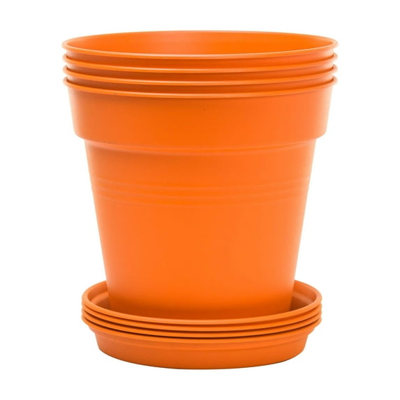 Mintra Garden - 11cm Round Garden Pots 4pk - (11cm Diameter - 4.3inD x 4inH)