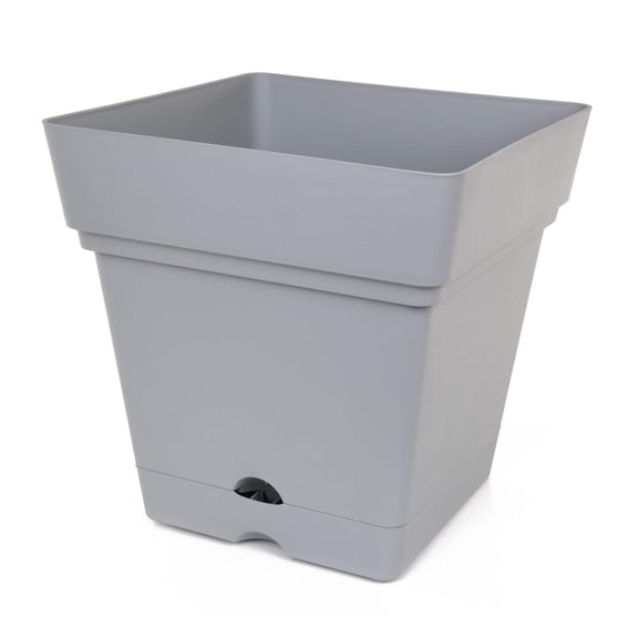 Mintra Garden - 14.5in Square - Large Garden Pot With Wheels (14.5inW x 15inH)