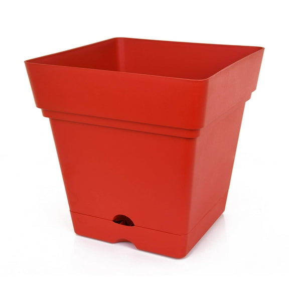 Mintra Garden - 14.5in Square - Large Garden Pot With Wheels (14.5inW x 15inH)