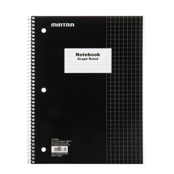 Black Composition Book Graph Ruled (4 Pack)