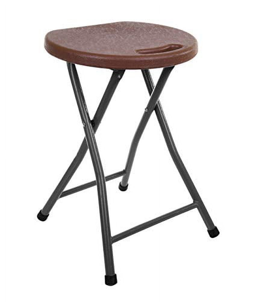 Mintra Home Folding Stools 18.5in Height, Metal, Heavy Duty (1 Pack