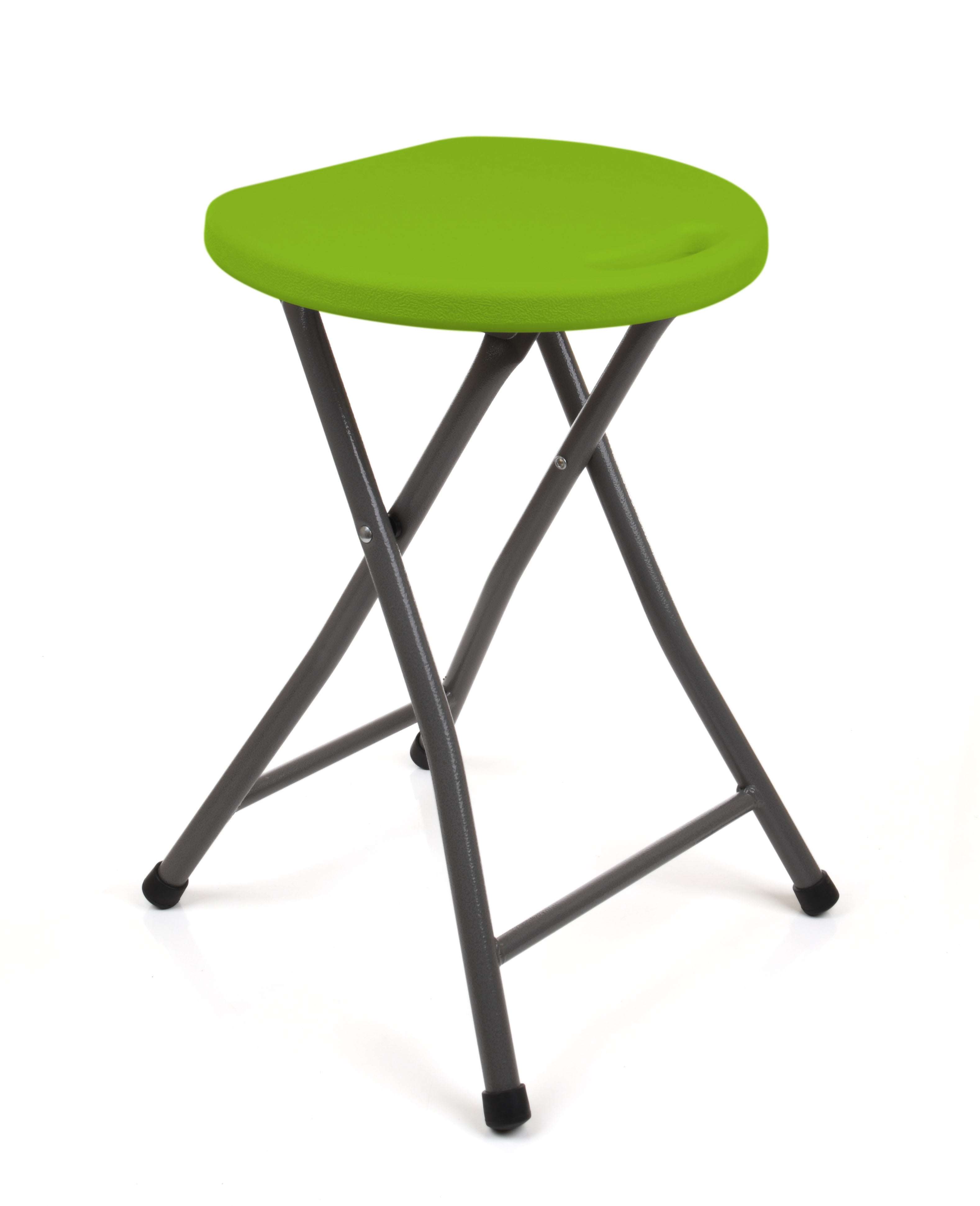 Mintra Home Folding Stools 18.5in Height, Metal, Heavy Duty (1 Pack, Lime Green)Folding stool