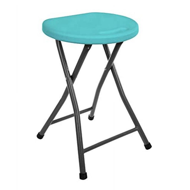 Mintra Home Folding Stools 18.5in Height, Metal, Heavy Duty (1 Pack