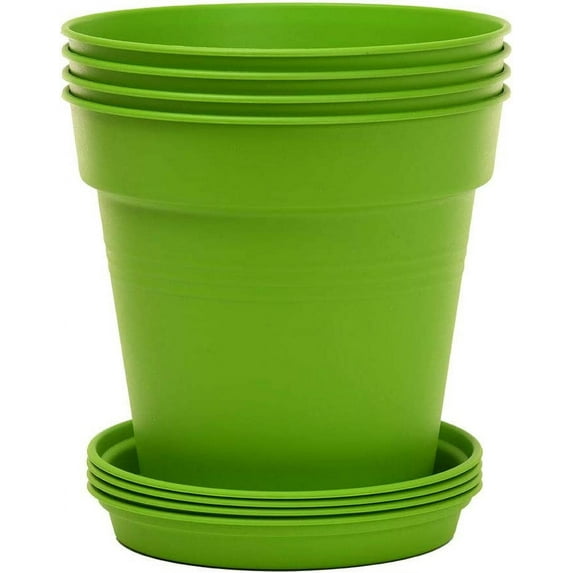 Mintra Home Garden Pots (19cm Diameter - 7.5in) - 4 Pack