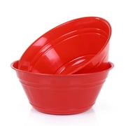 Mintra Home - 4L Large Snack Bowl 2PK - Red - Large Serving Bowls for Snacks, Popcorn, Chips, Candy 10.75inW x 4.5inH