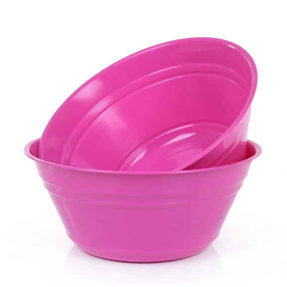 Mintra Home - 4L Large Snack Bowl 2PK - Fucshia - Large Serving Bowls for Snacks, Popcorn, Chips, Candy (10.75inW x 4.5inH)