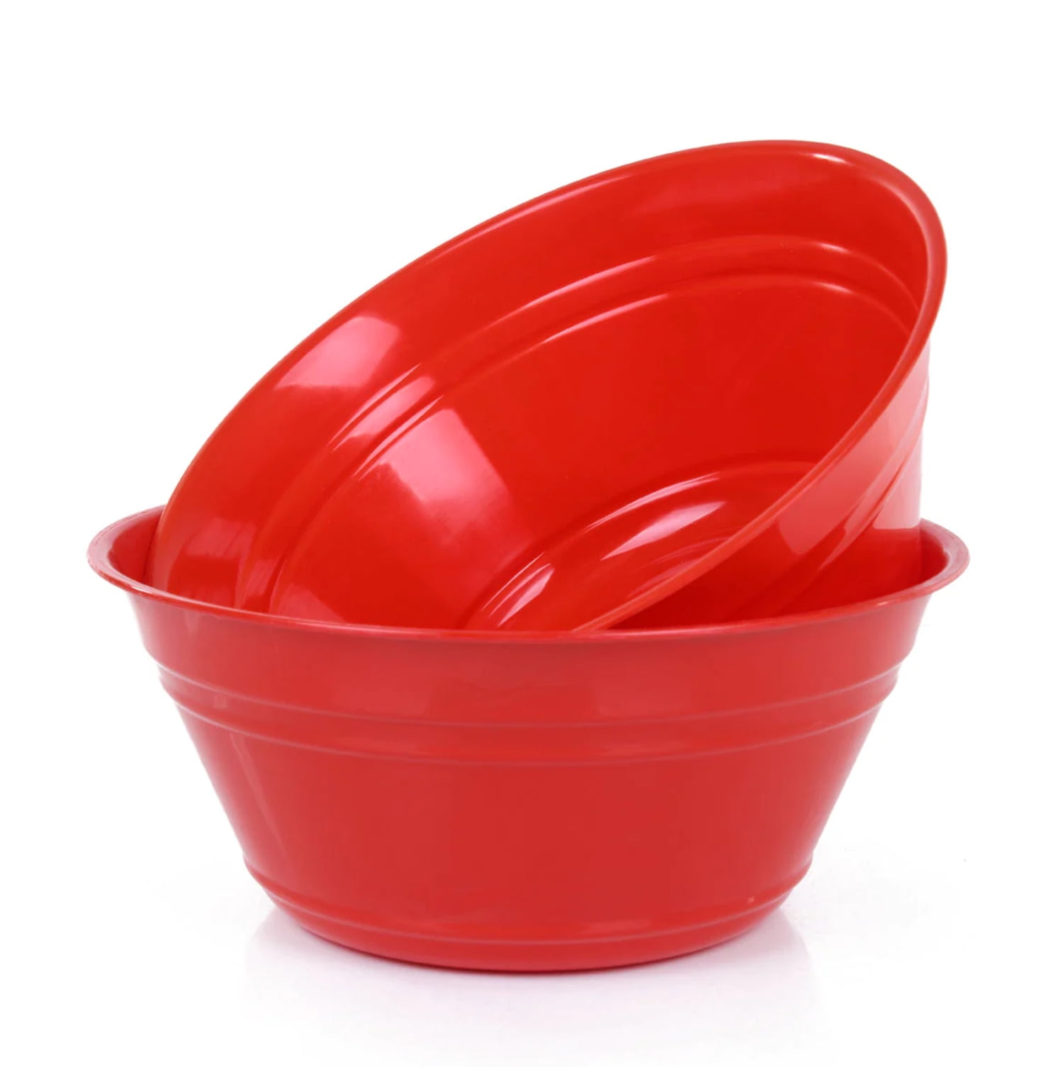 Mintra Colorful Unbreakable Plastic Bowl (07237) 4 Pack Medium 750ml Red, Size: Medium (25 oz)