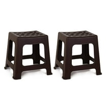 Mintra Home Light Duty Plastic Stools (12.5in Height, 2 Pack)