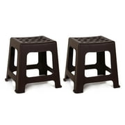 Mintra Home Light Duty Plastic Stools (12.5in Height, 2 Pack)