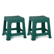 Mintra Home Light Duty Plastic Stools (12.5in Height, 2 Pack)