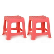 Mintra Home Light Duty Plastic Stools (12.5in Height, 2 Pack)