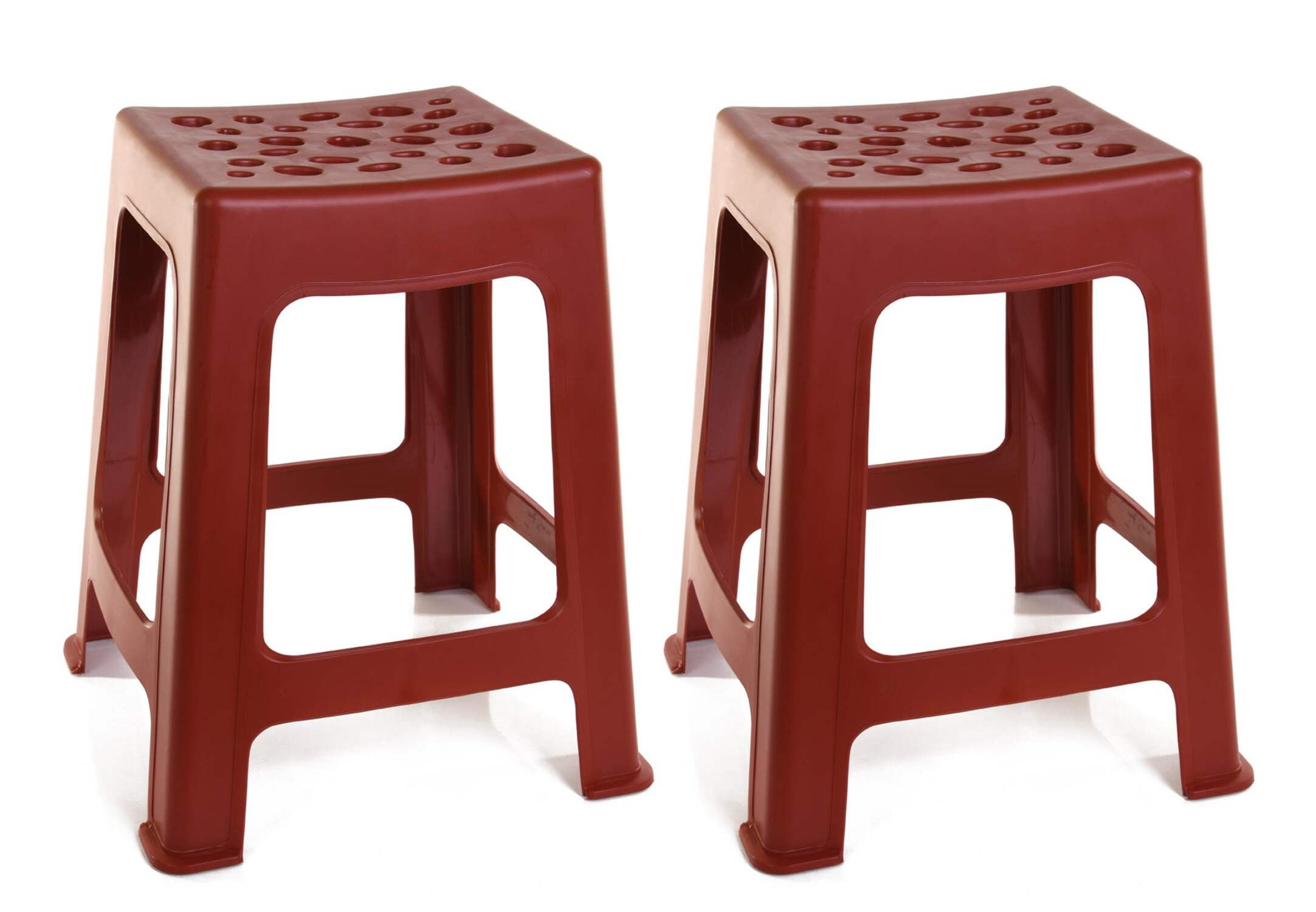 Mintra Home Light Duty Plastic Stools, 18in Height, 2 Pack for
