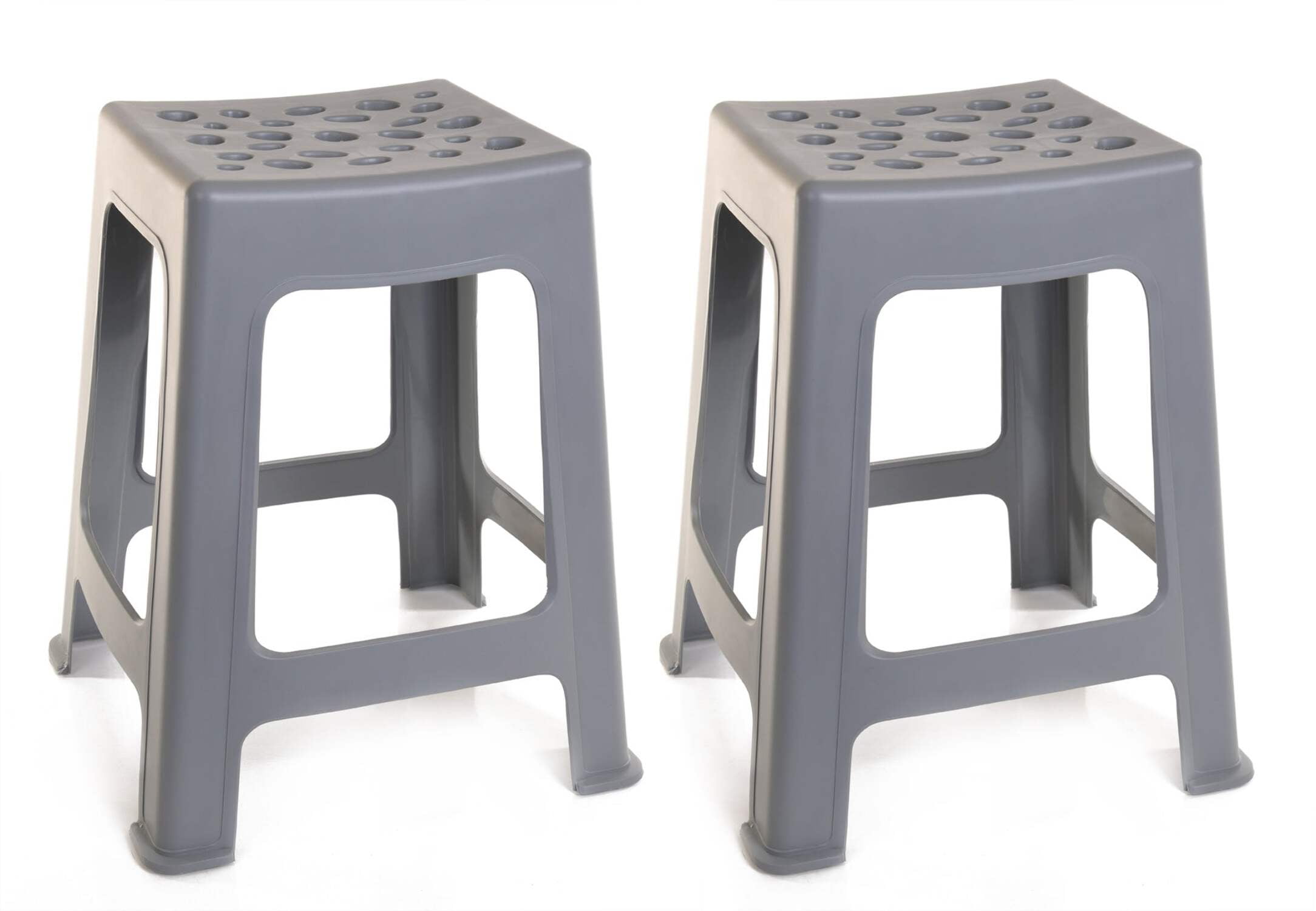 Mintra Home Light Duty Plastic Stools 18in Height 2 Pack Walmart